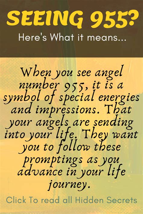 what does 955 mean in angel numbers|955 Angel Number Meaning: Unlocking Its Secrets